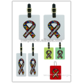 puzzle ribbon logo autism awareness rubber baggage tags